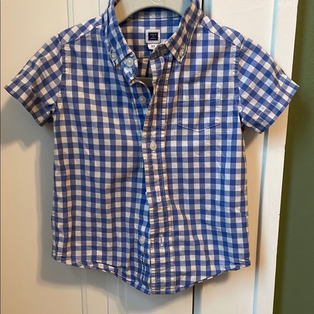 Kids Blue Checkered Shirt